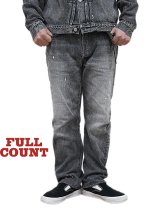 【 FULLCOUNT（フルカウント） 】　【 13.75oz. 】 レギュラーストレートブラックジーンズ　[ Black Straight Denim "Dartford Splatter" ] [ Used Wash ]