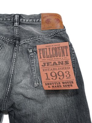 画像10: 【 FULLCOUNT（フルカウント） 】　【 13.75oz. 】 レギュラーストレートブラックジーンズ　[ Black Straight Denim "Dartford Splatter" ] [ Used Wash ]
