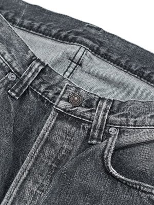 画像3: 【 FULLCOUNT（フルカウント） 】　【 13.75oz. 】 レギュラーストレートブラックジーンズ　[ Black Straight Denim "Dartford Splatter" ] [ Used Wash ]