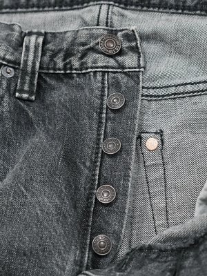 画像5: 【 FULLCOUNT（フルカウント） 】　【 13.75oz. 】 レギュラーストレートブラックジーンズ　[ Black Straight Denim "Dartford Splatter" ] [ Used Wash ]