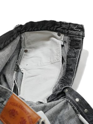 画像6: 【 FULLCOUNT（フルカウント） 】　【 13.75oz. 】 レギュラーストレートブラックジーンズ　[ Black Straight Denim "Dartford Splatter" ] [ Used Wash ]