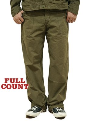 画像1: 【 FULLCOUNT（フルカウント） 】　Old Japanese Twill USN Trousers [ OLIVE ]