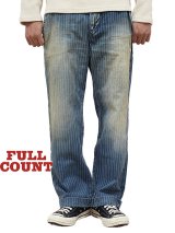 【 FULLCOUNT（フルカウント） 】　Indigo Wabash Stripe Farmers Trousers [ Hard Wash ]