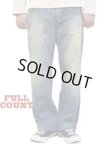 【 FULLCOUNT（フルカウント） 】　Indigo Wabash Stripe Farmers Trousers [ Hard Wash ]