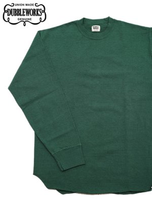 画像1: 【 DUBBLEWORKS（ダブルワークス） 】　ヘヴィウエイト長袖Tシャツ [ Heavy Weight Long Sleeve Tee ] [ GREEN ] 【 メール便可 】