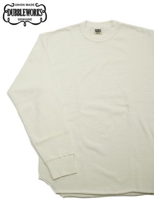 画像1: 【 DUBBLEWORKS（ダブルワークス） 】　ヘヴィウエイト長袖Tシャツ [ Heavy Weight Long Sleeve Tee ] [ OFF WHITE ] 【 メール便可 】