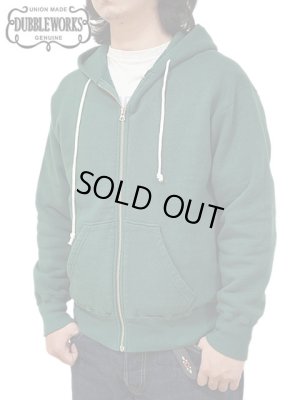 画像7: 【 DUBBLEWORKS（ダブルワークス） 】　吊り編みフルジップスウェットパーカー　[ Tsuriami Zip-Up Sweat Parka ] [ GREEN ]