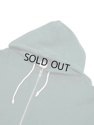 画像3: 【 DUBBLEWORKS（ダブルワークス） 】　吊り編みフルジップスウェットパーカー　[ Tsuriami Zip-Up Sweat Parka ] [ GREEN ]