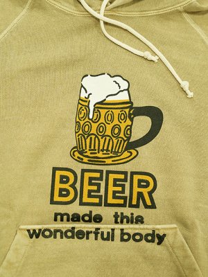 画像4: 【 DUBBLEWORKS（ダブルワークス） 】　ピグメントプリントスウェットパーカー　[ FADED SWEAT HOODIE ] [ BEER ] [ PD.DARK BEIGE ]