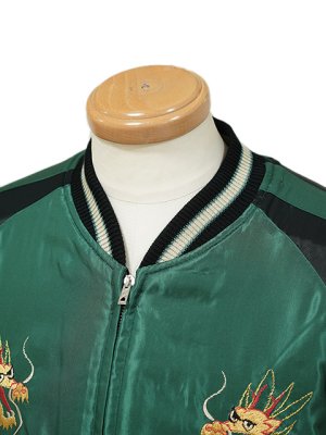 画像12: 【 TAILOR TOYO(テーラー東洋） 】 別珍 × アセテートスカジャン [ Velveteen ( Two-tone ) Souvenir Jacket ] [ TIGER HEAD × GOLD DRAGON ]
