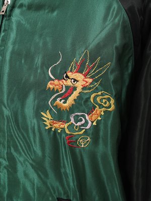 画像13: 【 TAILOR TOYO(テーラー東洋） 】 別珍 × アセテートスカジャン [ Velveteen ( Two-tone ) Souvenir Jacket ] [ TIGER HEAD × GOLD DRAGON ]