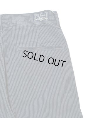 画像8: 【 STUDIO D'ARTISAN（ステュディオダルチザン） 】　レイルロードヒッコリーショーツ　[ Navy Hickory ]