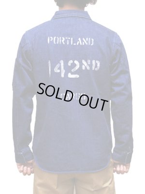 画像2: 【 Pherrow's（フェローズ） 】　ミリタリーシャツジャケット [ ANGB ] [ 10oz.ネップデニム ]