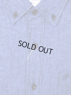 画像5: 【 Pherrow's（フェローズ） 】　七分袖コットンリネンシャンブレーボタンダウンシャツ [ BLUE ]