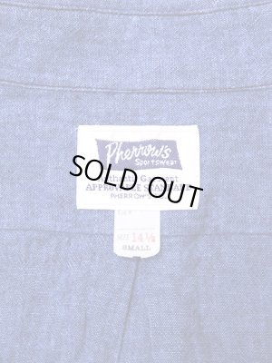 画像8: 【 Pherrow's（フェローズ） 】　七分袖コットンリネンシャンブレーボタンダウンシャツ [ BLUE ]