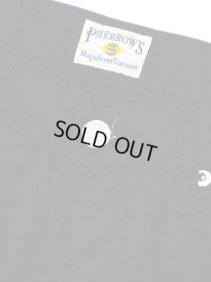 画像4: 【 Pherrow's（フェローズ） 】　テーパードコットンサージパンツ　[ Cotton Surge ]　[ BLACK ] 