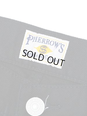 画像9: 【 Pherrow's（フェローズ） 】　テーパードコットンサージパンツ　[ Cotton Surge ]　[ BLACK ] 