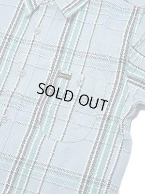 画像4: 【 Pherrow's（フェローズ） 】　ヘビーウェイトフランネルチェックシャツ　[ サックス ]