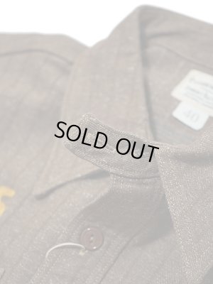 画像10: 【 Pherrow's（フェローズ） 】 ネップヘリンボーンワークシャツ [ Air Corp Engineer Team ]