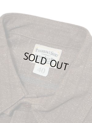 画像12: 【 Pherrow's（フェローズ） 】 ネップヘリンボーンワークシャツ [ Air Corp Engineer Team ]