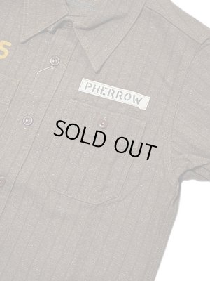 画像5: 【 Pherrow's（フェローズ） 】 ネップヘリンボーンワークシャツ [ Air Corp Engineer Team ]