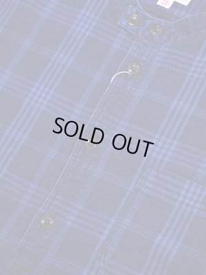 画像4: 【 Pherrow's（フェローズ） 】　バンドカラープルオーバーワークシャツ　[ Band Coller Pullover Work Shirts ]　[ INDIGO CHECK ]