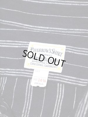 画像11: 【 Pherrow's（フェローズ） 】　ラウンドカラーワークシャツ　[ Round Collar  Work Shirts ]　[ BLACK STRIPE ]