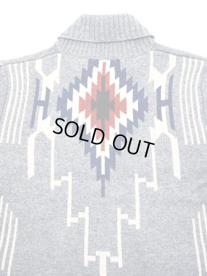 画像8: 【 Pherrow's（フェローズ） 】 ネイティブ柄ショールカラーニットカーディガン　[ GRAY ]