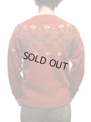 画像2: 【 Pherrow's（フェローズ） 】　◇柄ジャガードニットセーター　[ Jacquard Knit Sweater ]　[ ORANGE ]