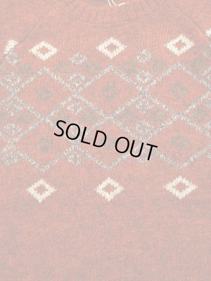 画像7: 【 Pherrow's（フェローズ） 】　◇柄ジャガードニットセーター　[ Jacquard Knit Sweater ]　[ ORANGE ]