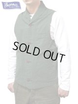 【 Pherrow's（フェローズ） 】　ショールカラーワークベスト　[ Shawl Collar Work Vest ]
