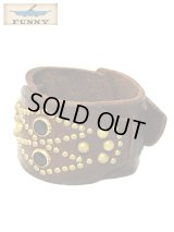 【 FUNNY（ファニー） 】 VINTAGE STUDS LEATHER CUFF [ INDIAN ]