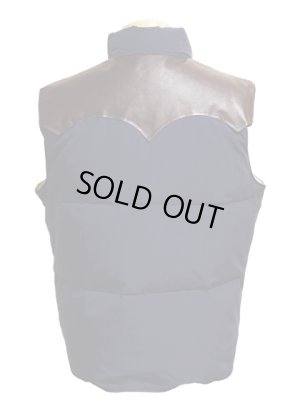 画像2: 【 SUGAR CANE（シュガーケン） 】 コットンナイロンレザーヨークダウンベスト [ COTTON/NYLON LEATHER YOKE DOWN VEST ] 再入荷！