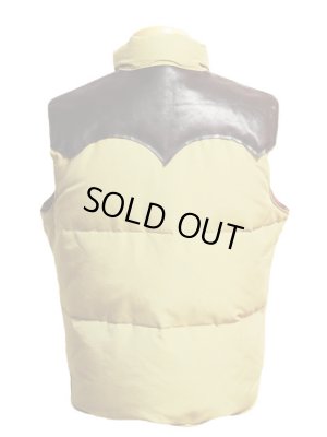 画像2: 【 SUGAR CANE（シュガーケン） 】 コットンナイロンレザーヨークダウンベスト [ COTTON/NYLON LEATHER YOKE DOWN VEST ] 再入荷！