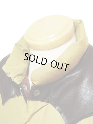 画像3: 【 SUGAR CANE（シュガーケン） 】 コットンナイロンレザーヨークダウンベスト [ COTTON/NYLON LEATHER YOKE DOWN VEST ] 再入荷！
