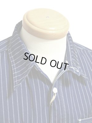 画像3: 【 SUGAR CANE（シュガーケン） 】 【 8.5oz. 】 半袖ウォバッシュストライプワークシャツ WABASH STRIPE S/S WORK SHIRT [ FICTION ROMANCE ] 再入荷！