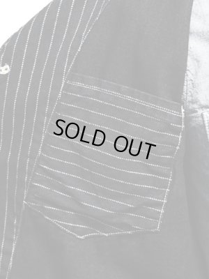 画像8: 【 Pherrow's（フェローズ） 】 ウォバッシュストライプカバーオール [ BLACK WABASH ] [ 1920 MODEL ] 