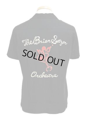 画像2: 【 King Louie×BRIAN SETZER ORCHESTRA（キングルイ×ブライアンセッツァーオーケストラ） 】 半袖レーヨンボーリングシャツ [ B.S.O ]