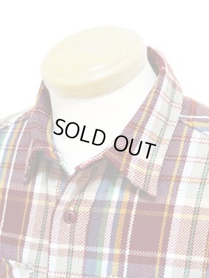 画像3: 【 UES（ウエス） 】 先染めヘビーチェックネルシャツ [ ワイン ] 再入荷！