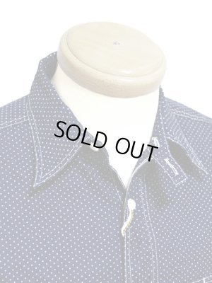 画像3: 【 SUGAR CANE（シュガーケン） 】  【 4.5oz. 】 INDIGO POLKA DOT WORK SHIRTS [ FICTION ROMANCE ]