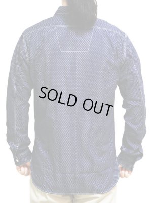 画像2: 【 SUGAR CANE（シュガーケン） 】  【 4.5oz. 】 INDIGO POLKA DOT WORK SHIRTS [ FICTION ROMANCE ]