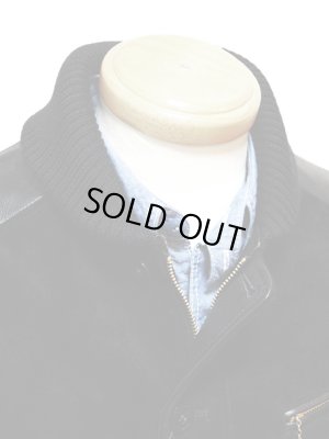 画像3: 【 Y'2 LEATHER（ワイツーレザー） 】　ステアスエード×ステアオイルレザーリブジャケット　[ 牛革 ]