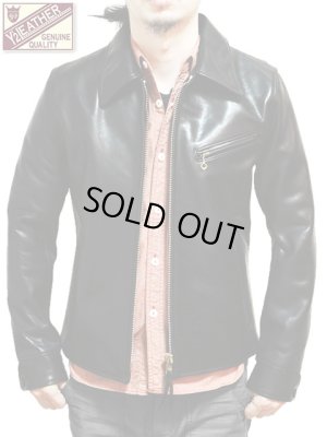 画像1: 【 Y'2 LEATHER（ワイツーレザー） 】 HVホースハイドシングルライダースジャケット [ 馬革 ] [ BLACK ]