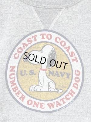 画像3: 【 BUZZ RICKSON'S×PEANUTS（バズリクソンズ×ピーナッツ） 】 スヌーピーセットインクルースウェット SNOOPY SET-IN CREW SWEAT [ NUMBER ONE WATCH DOG ]