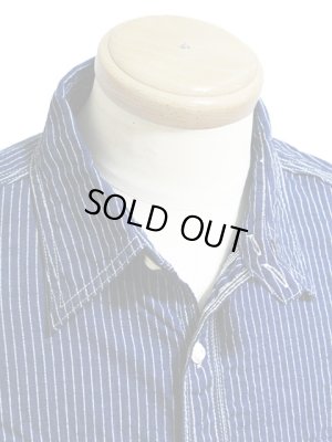 画像3: 【 UES（ウエス） 】 オリジナルインディゴストライプワークシャツ