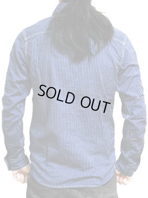 画像2: 【 UES（ウエス） 】 オリジナルインディゴストライプワークシャツ