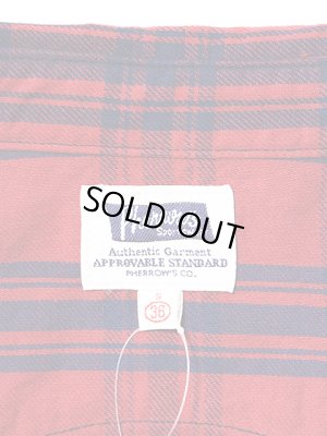 画像10: 【 Pherrow's（フェローズ） 】 インディゴチェックウエスタンシャツ [ レッド×インディゴ ]