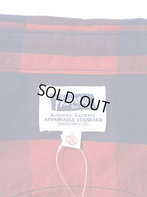 画像10: 【 Pherrow's（フェローズ） 】 インディゴチェックウエスタンシャツ [ レッド×インディゴブロック ]