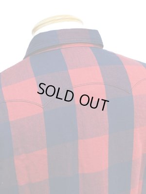 画像4: 【 Pherrow's（フェローズ） 】 インディゴチェックウエスタンシャツ [ レッド×インディゴブロック ]