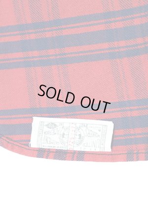 画像9: 【 Pherrow's（フェローズ） 】 インディゴチェックウエスタンシャツ [ レッド×インディゴ ]